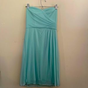 Mint Bridesmaid Strapless Dress